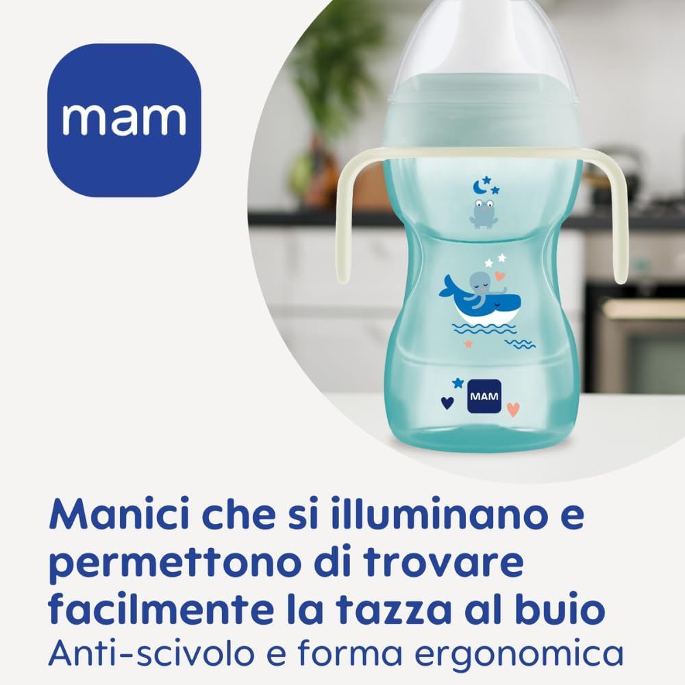 mam-fun-to-drink-cup-tazza-270-ml-8-mesi-azzurro-con-beccuccio-anti-goccia-e-man image 2