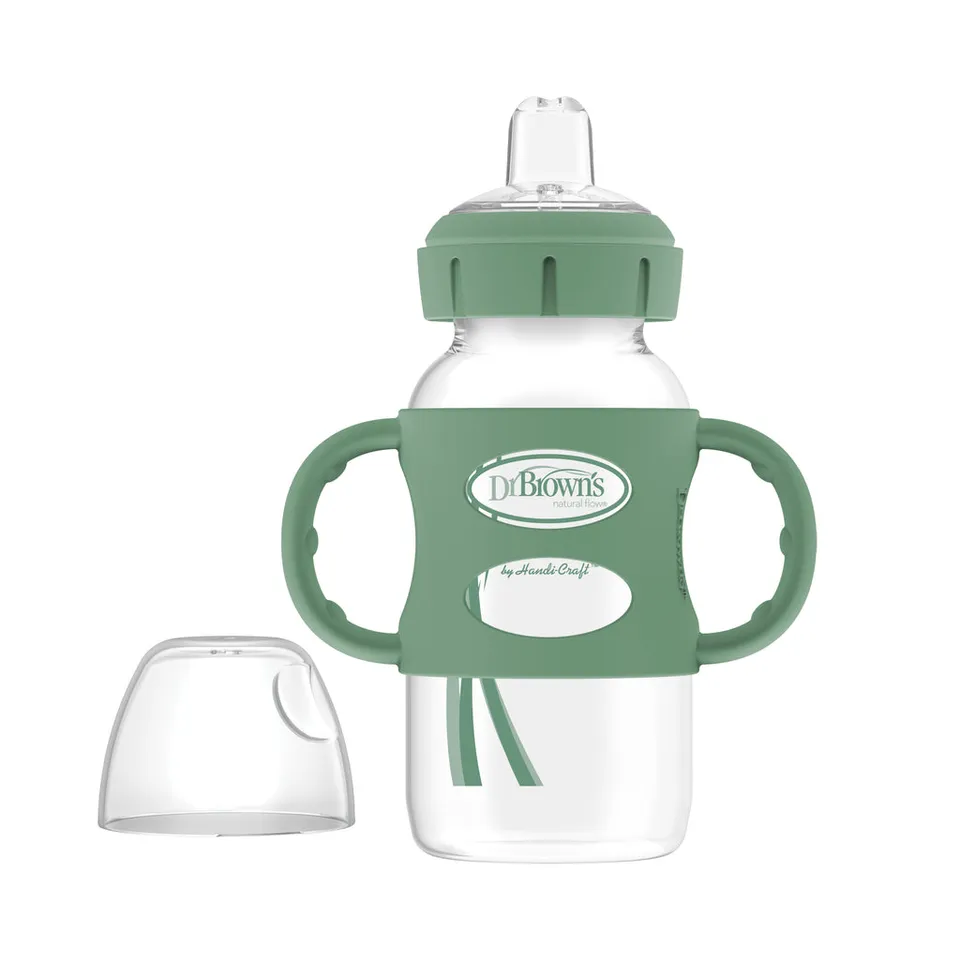 dr-brown-s-milestones-wide-neck-270-ml-biberon-sippy-con-manici image 1