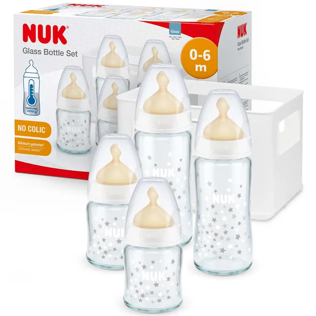 nuk-first-choice-starter-set-vetro-0-6m-5pz-tettarella-lattice image 1