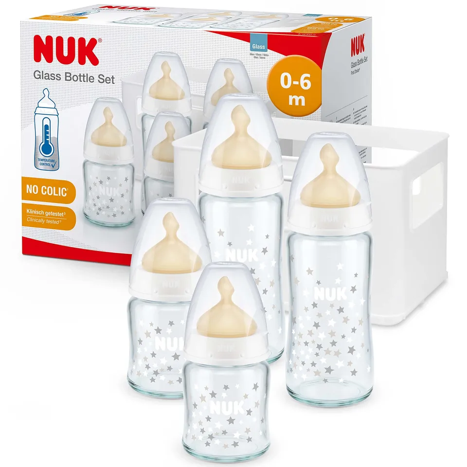 nuk-first-choice-starter-set-vetro-0-6m-5pz-tettarella-lattice image 1