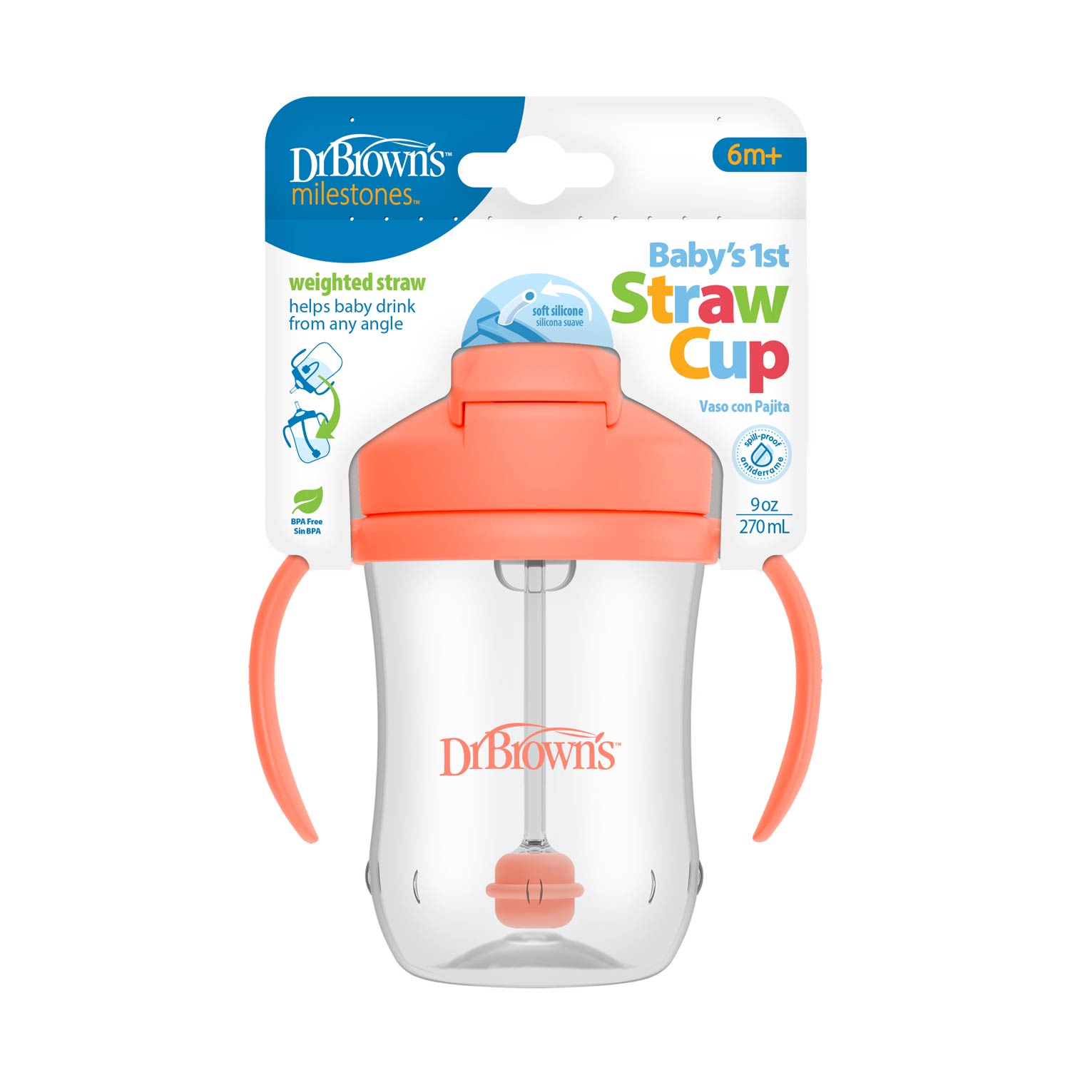 dr-brown-s-milestones-baby-s-first-straw-cup-tazza-con-cannuccia image 4