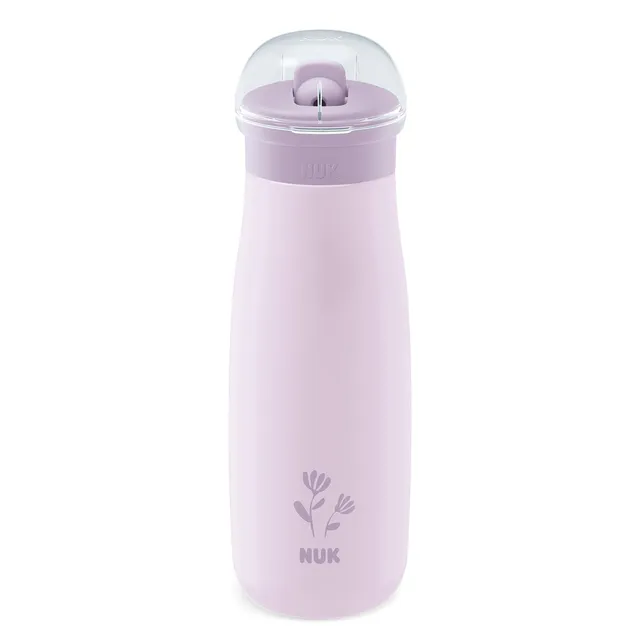 nuk-mini-me-flip-borraccia-acciaio-500-ml-lilac-flower-12-mesi image 1