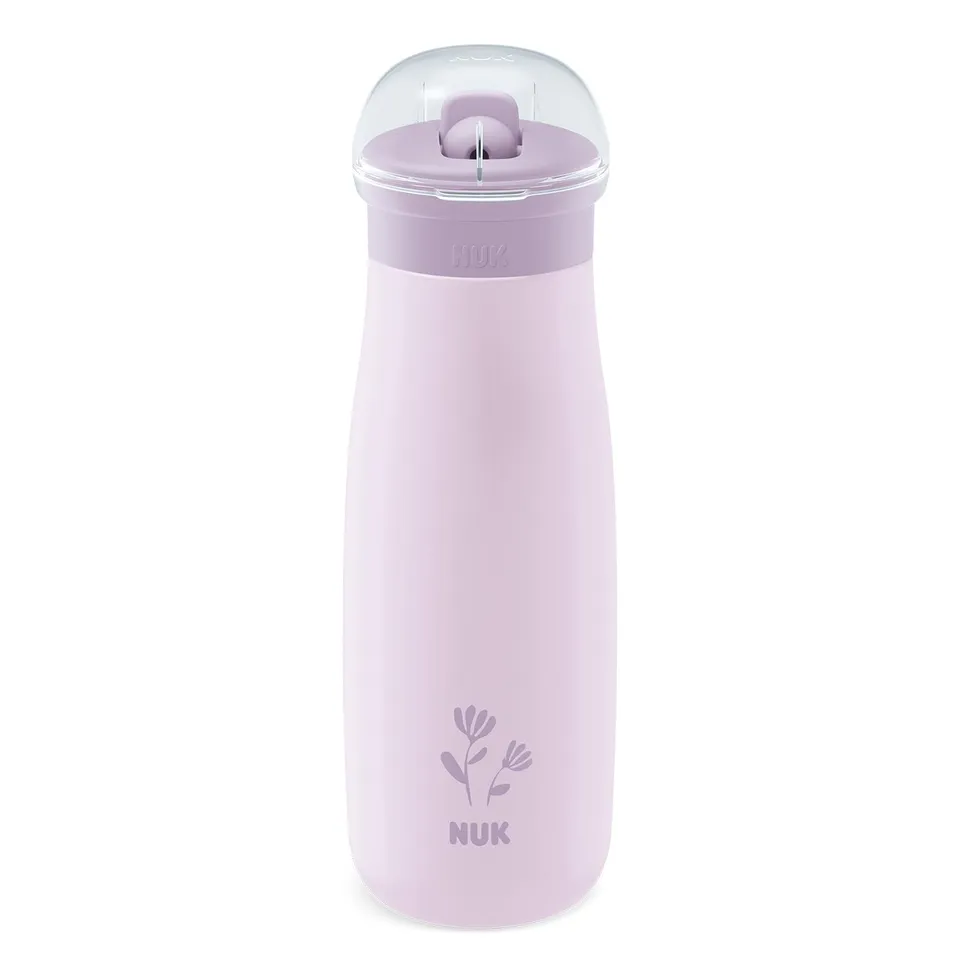 nuk-mini-me-flip-borraccia-acciaio-500-ml-lilac-flower-12-mesi image 1