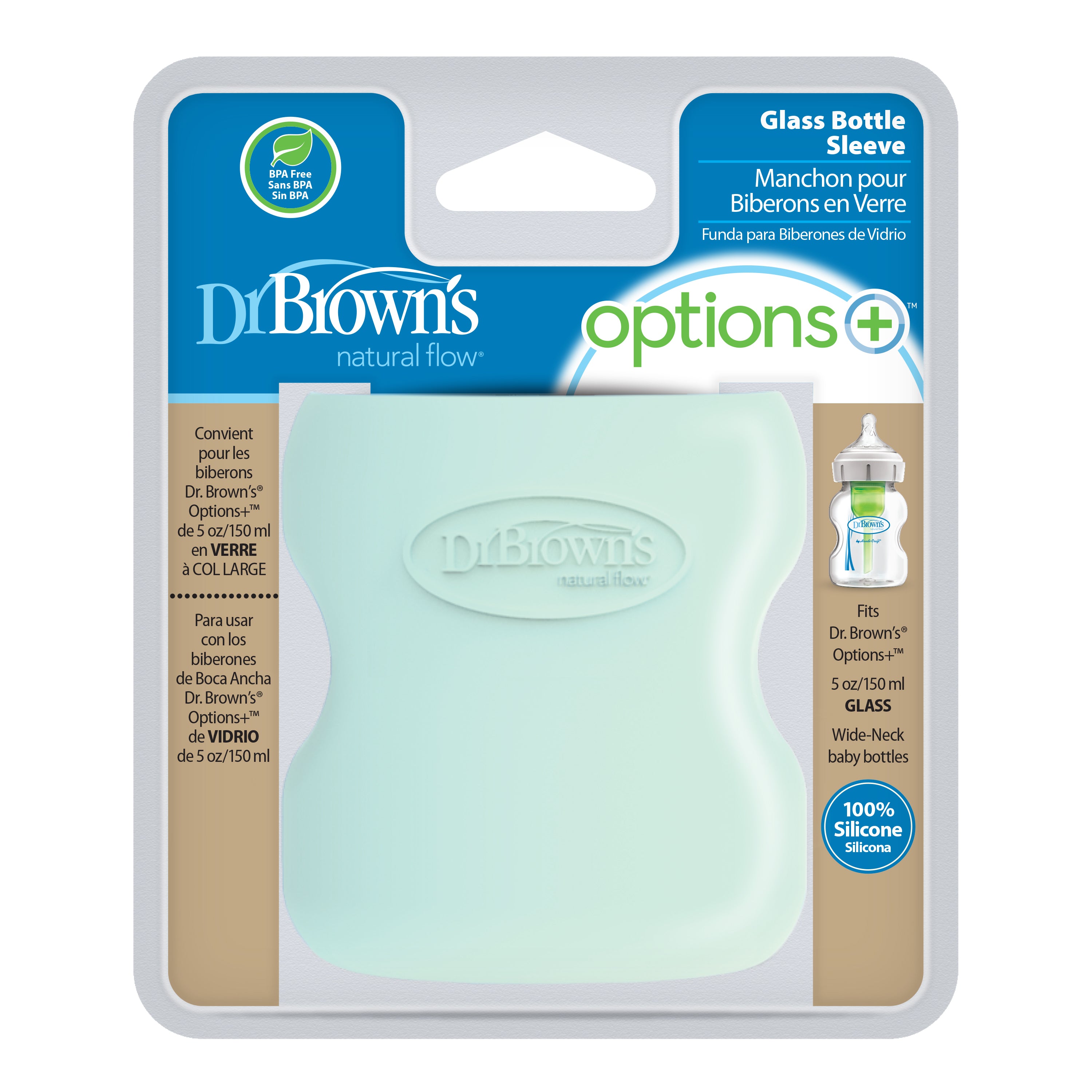 dr-brown-s-options-custodia-silicone-per-biberon-vetro-collo-largo image 3