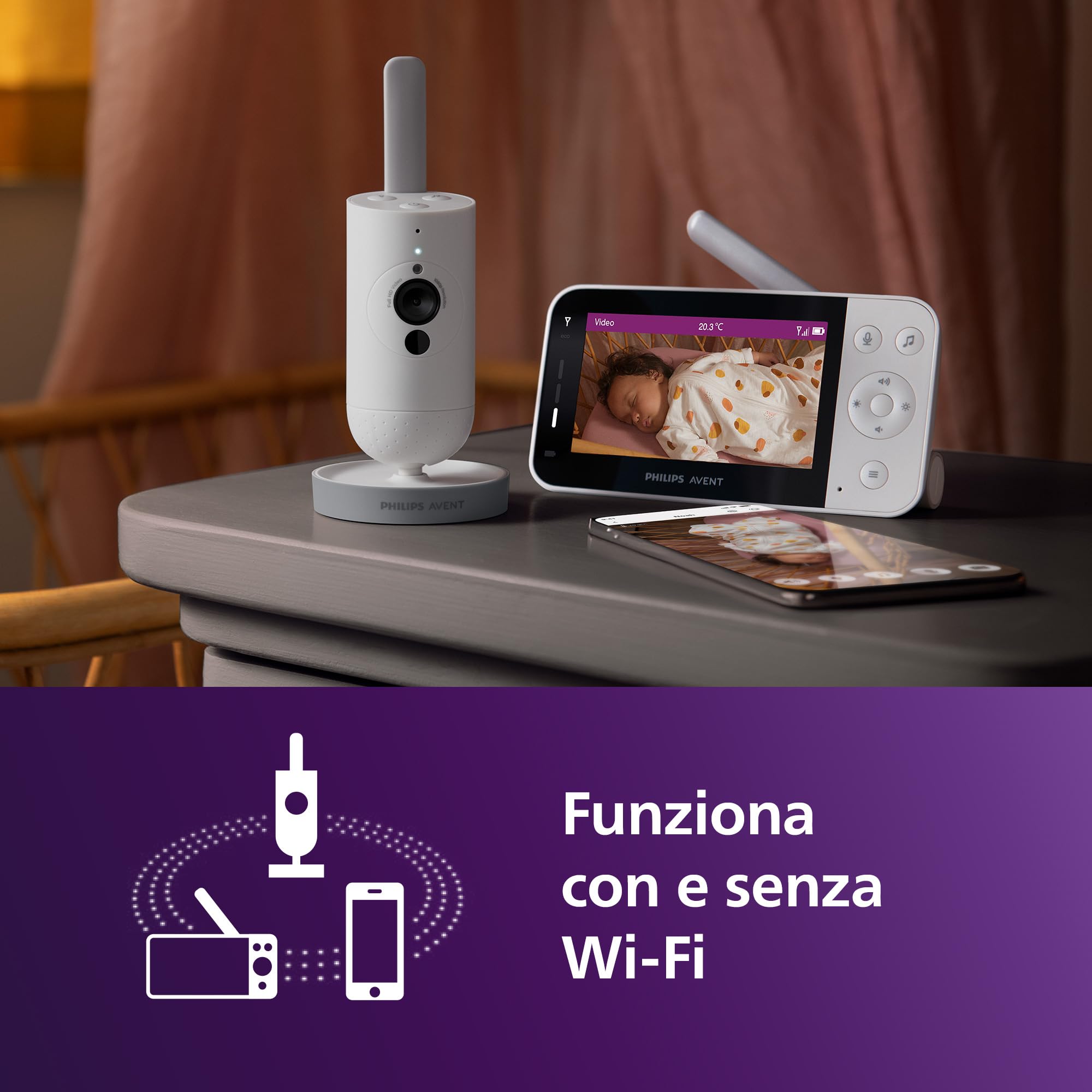 philips-avent-scd951-26-connected-baby-monitor-wi-fi-hd-con-visione-notturna image 2