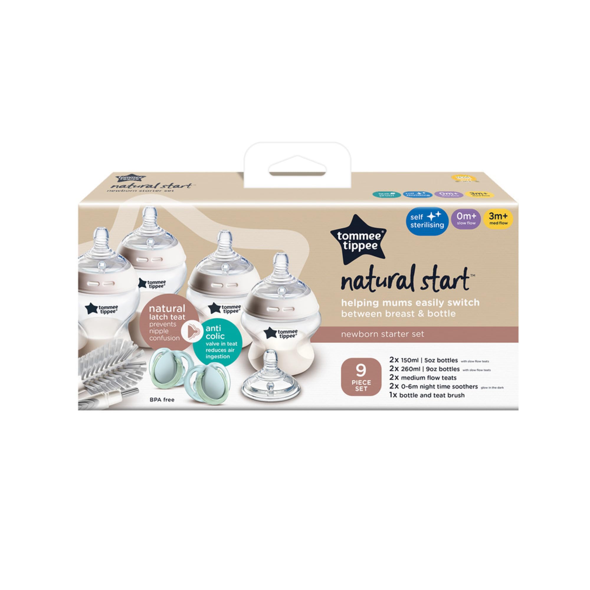 tommee-tippee-natural-start-set-biberon-anti-colica-150ml-260ml-9pz image 2