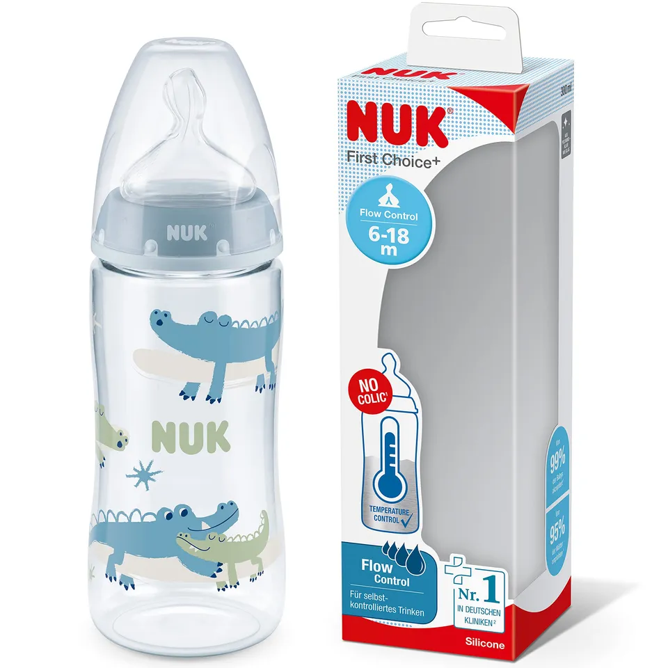 nuk-first-choice-biberon-300-ml-6-18-mesi-tettarella-y-in-silicone-coccodrillo-b image 1