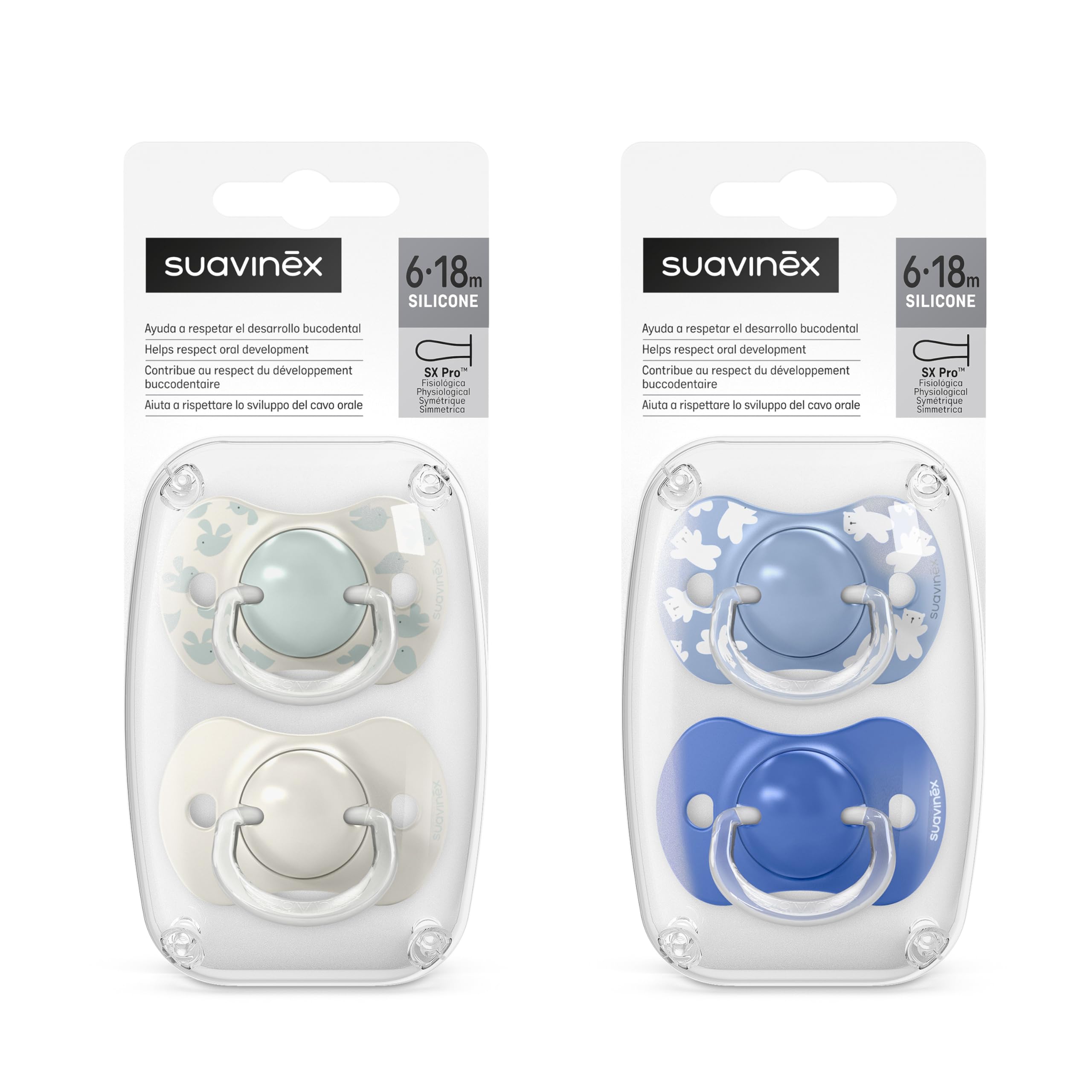 suavinex-sx-pro-succhietti-silicone-6-18-mesi-4pz-birdies-blu image 5