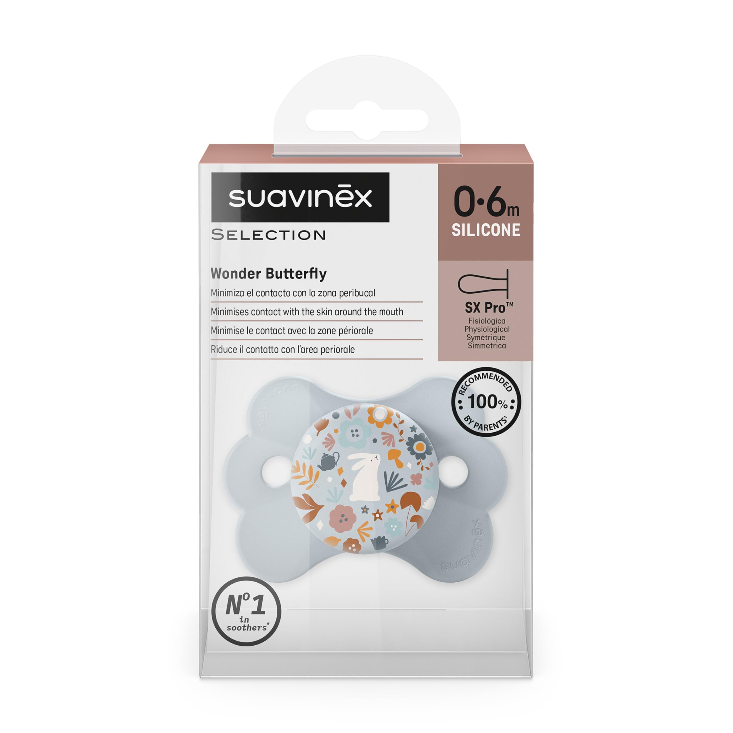 suavinex-wonderland-ciuccio-neonati-0-6-mesi-sx-pro-in-silicone-azzurro image 3