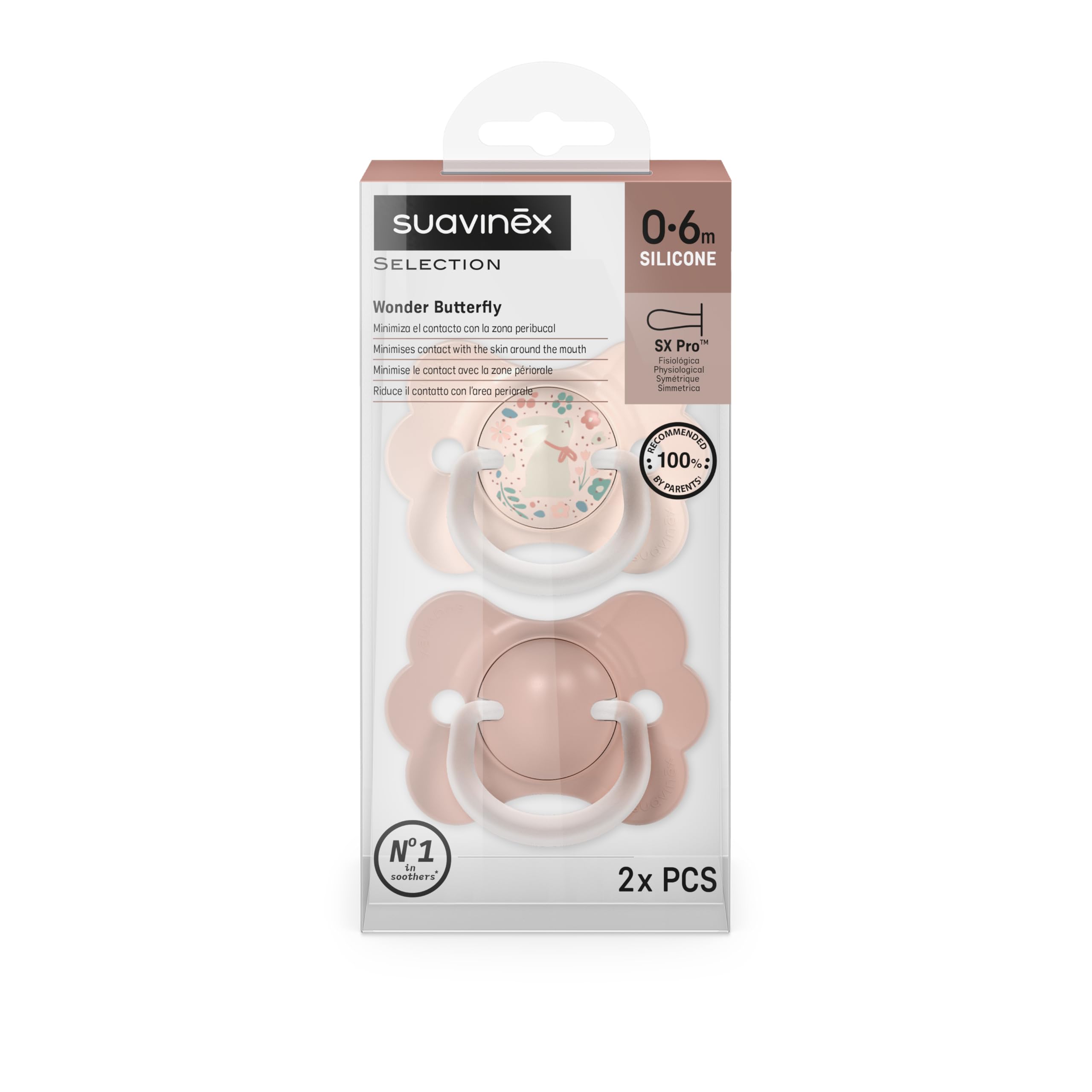 suavinex-wonder-ciuccio-0-6-mesi-silicone-sx-pro-con-anello-2-pz-rosa image 8