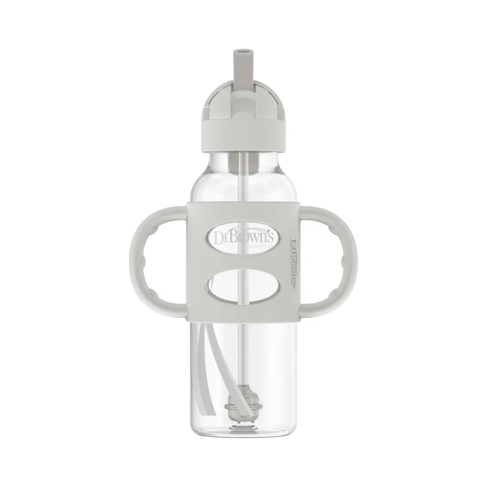 dr-brown-s-milestones-biberon-sippy-con-cannuccia-e-manici-250-ml image 1