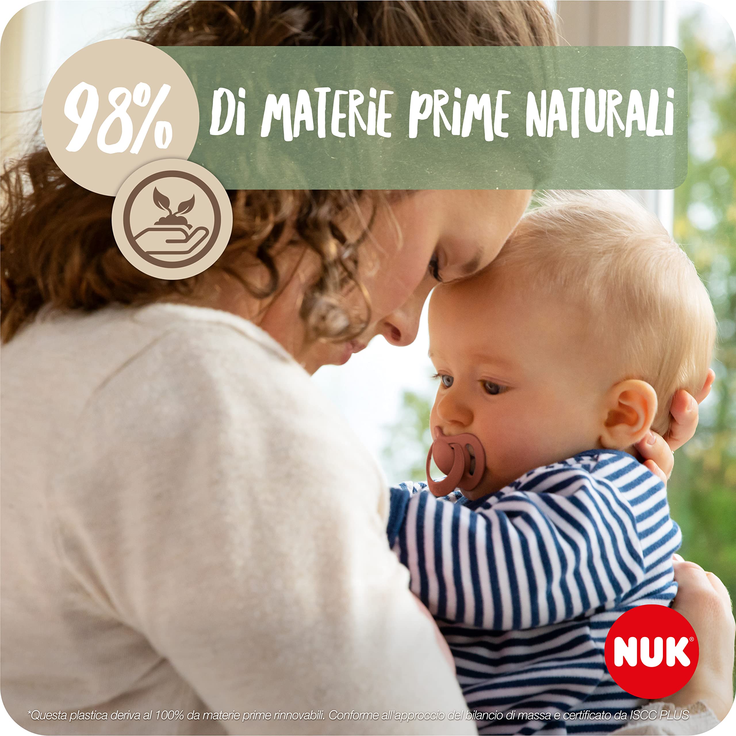 nuk-for-nature-succhietto-0-6-mesi-gomma-naturale-beige-2-pezzi image 3