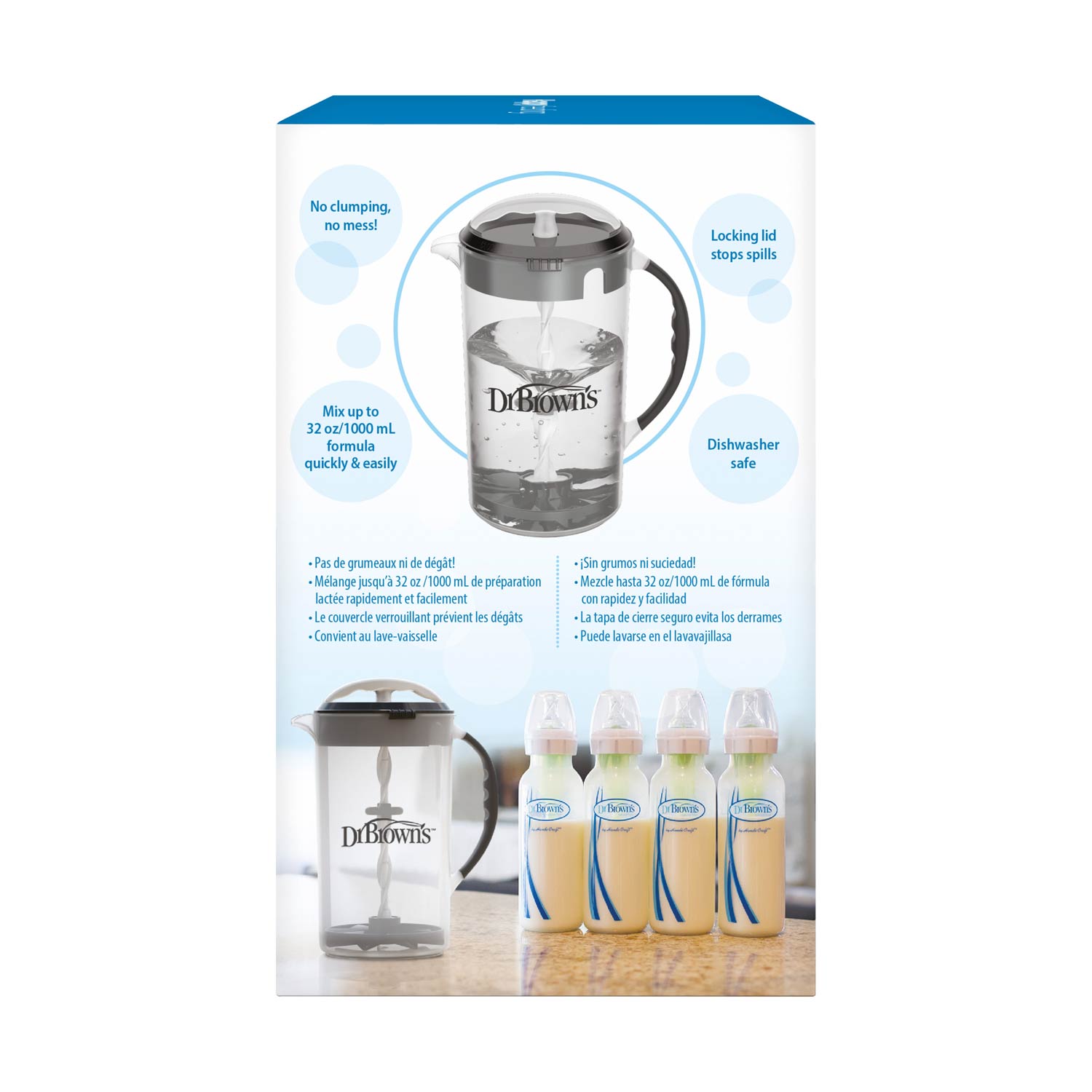 dr-brown-s-formula-mixing-pitcher-caraffa-prepara-biberon-32-oz image 8