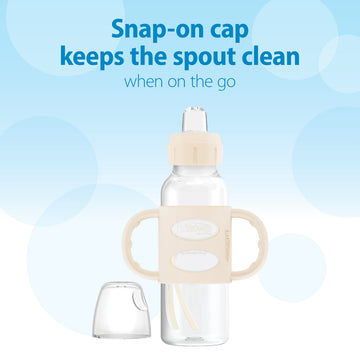 dr-brown-s-milestones-biberon-sippy-spout-collo-stretto-con-manici-silicone-250- image 6