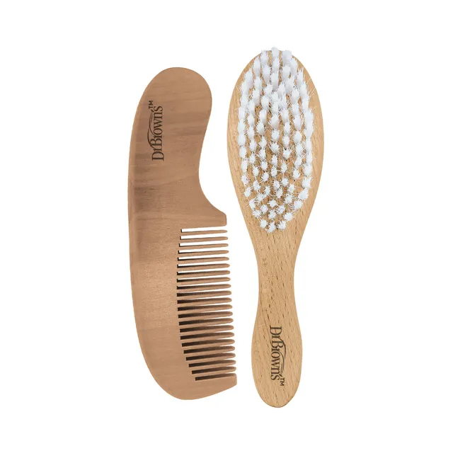 dr-brown-s-spazzola-e-pettine-neonato-morbidi-e-sicuri image 1