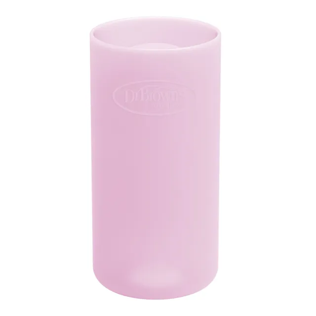 dr-brown-s-options-cover-in-silicone-per-biberon-vetro-stretto-240ml-rosa image 1