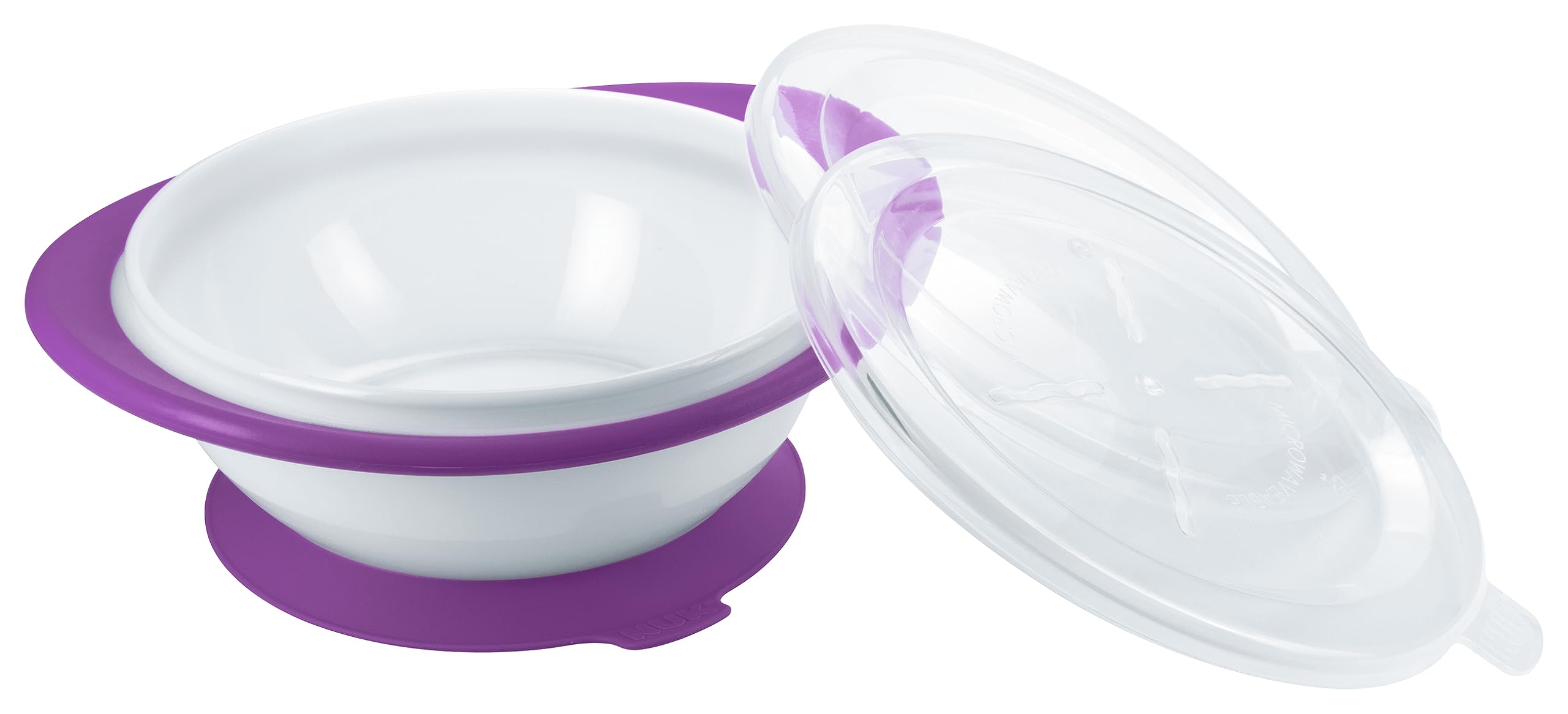 nuk-learn-to-eat-set-svezzamento-6-mesi-viola-trainer-cup-230-ml-piatto-cucchiai image 4