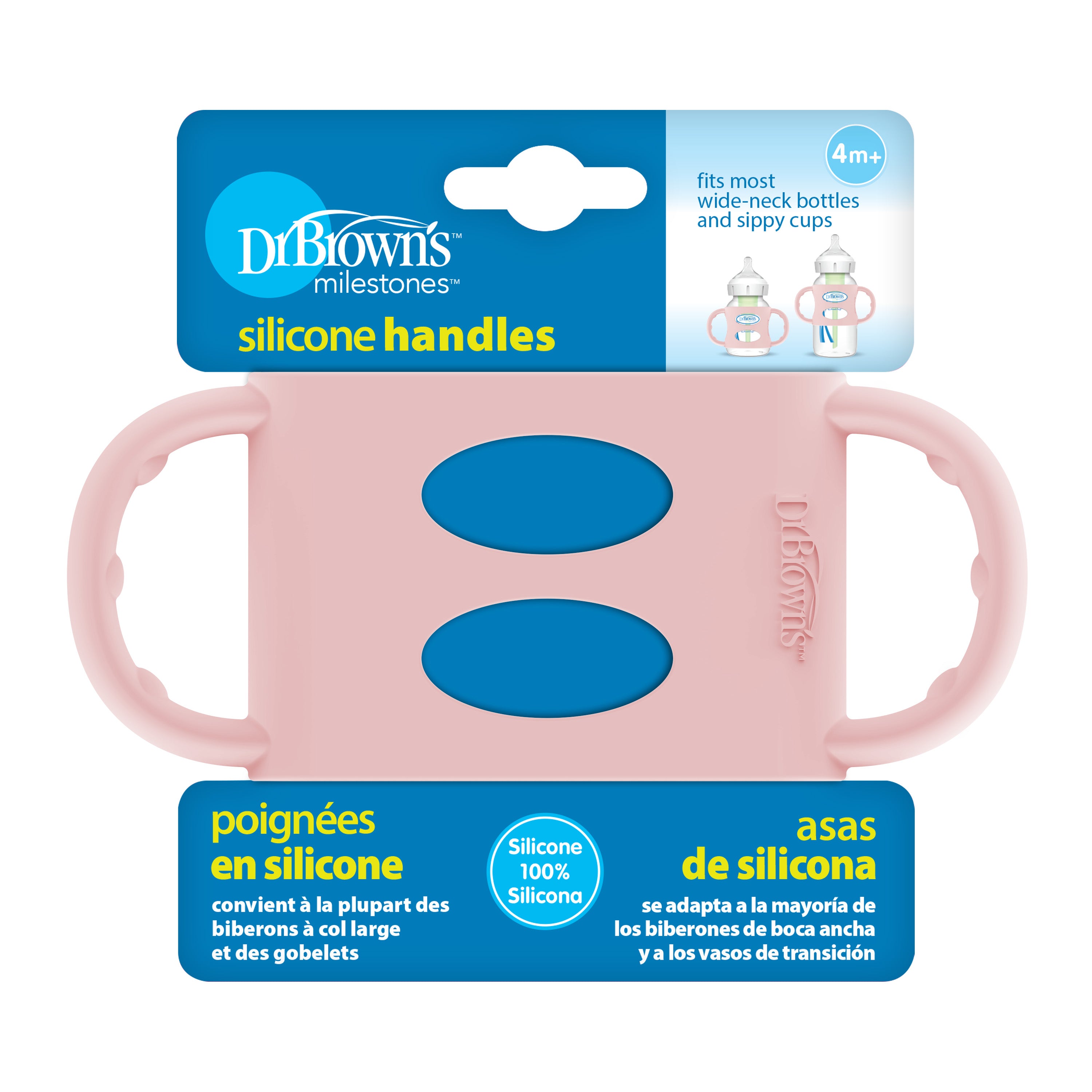 dr-brown-s-milestones-manici-in-silicone-collo-largo-per-biberon image 2