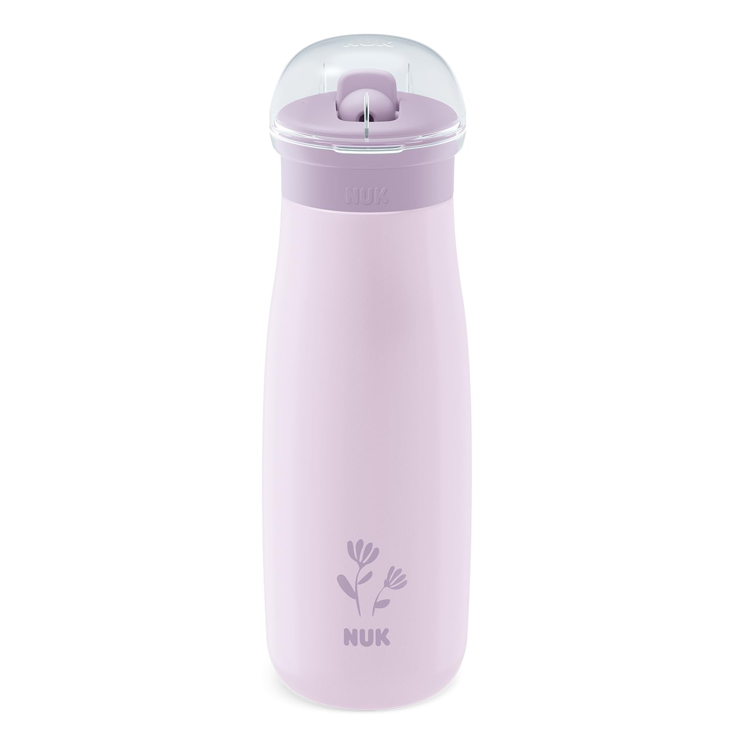 nuk-mini-me-flip-borraccia-acciaio-500-ml-lilac-flower-12-mesi image 1