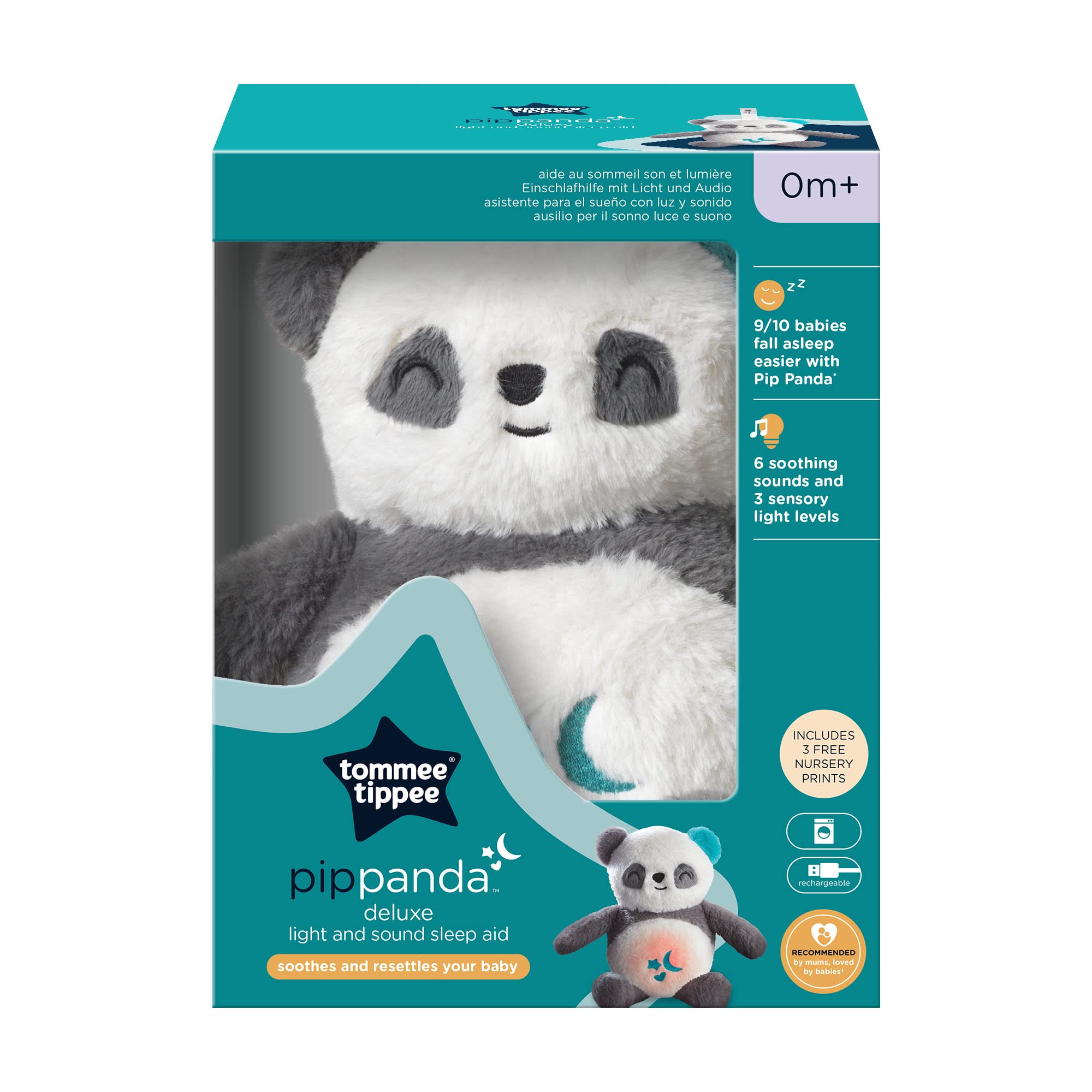 tommee-tippee-pip-il-panda-ausilio-sonno-crysensor-luce-e-6-suoni-usb image 2