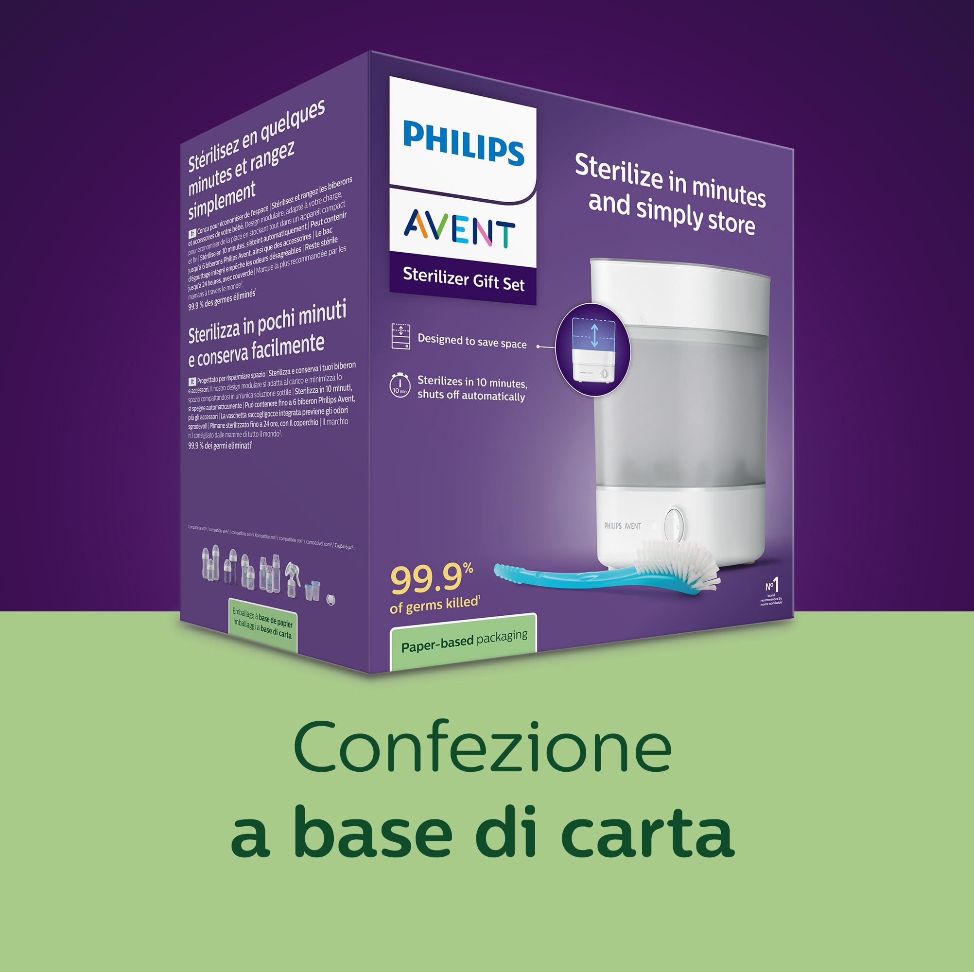 philips-avent-set-regalo-sterilizzatore-vapore-scf291-30-con-spazzola image 8
