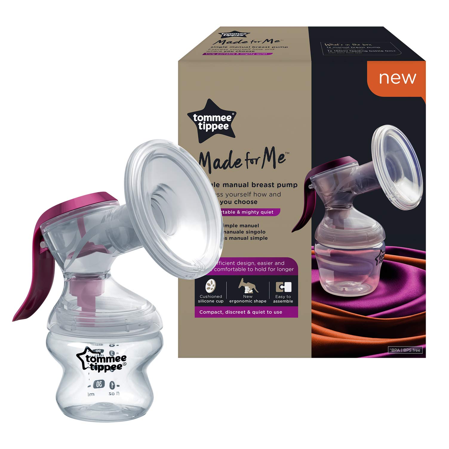 tommee-tippee-made-for-me-tiralatte-manuale-con-coppa-in-silicone image 2