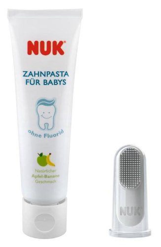 nuk-set-igiene-orale-beb-dentifricio-mela-banana-spazzolino-da-dito image 3