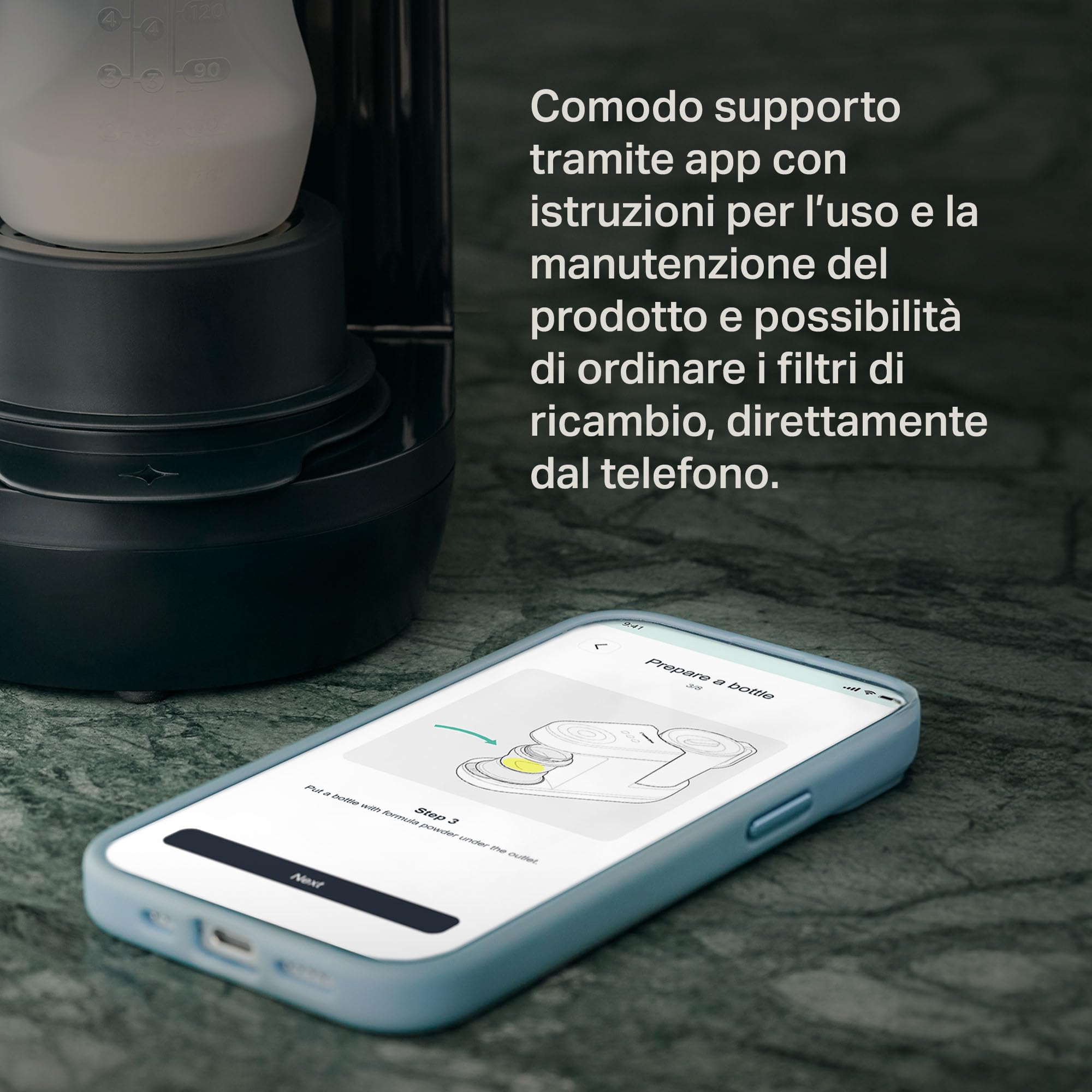 tommee-tippee-perfect-prep-preparatore-biberon-90-secondi-con-filtro-antibatteri image 6