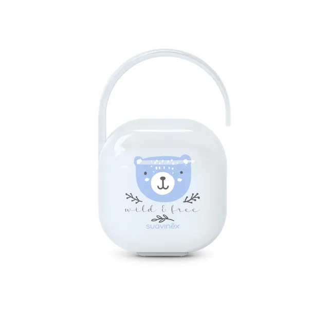 suavinex-wild-free-blu-portaciuccio-neonato-0-mesi-per-2-ciucci image 1