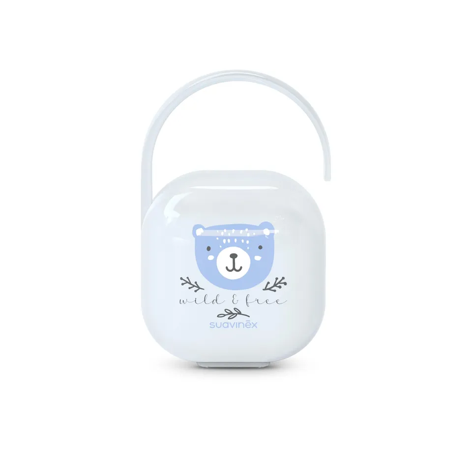 suavinex-wild-free-blu-portaciuccio-neonato-0-mesi-per-2-ciucci image 1