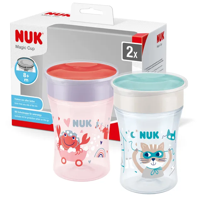 nuk-magic-cup-tazza-antigoccia-360-230-ml-8-mesi-rosa-e-blu-2-pezzi image 1