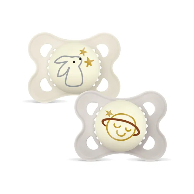 mam-original-night-succhietto-2-6-mesi-caucci-beige-neutro-set-da-2-con-steriliz image 1
