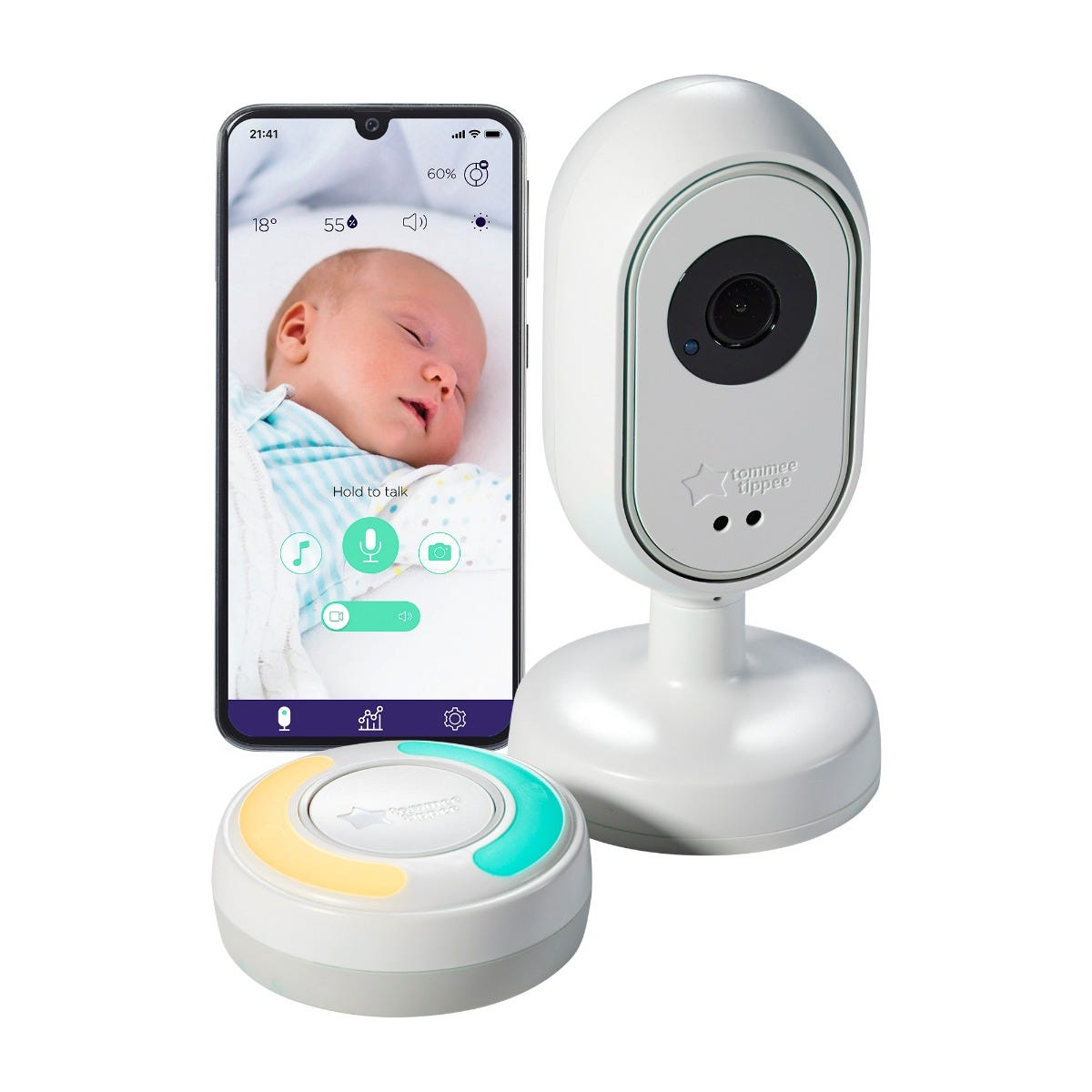 tommee-tippee-dreamsense-smart-baby-monitor-con-videocamera-hd image 1