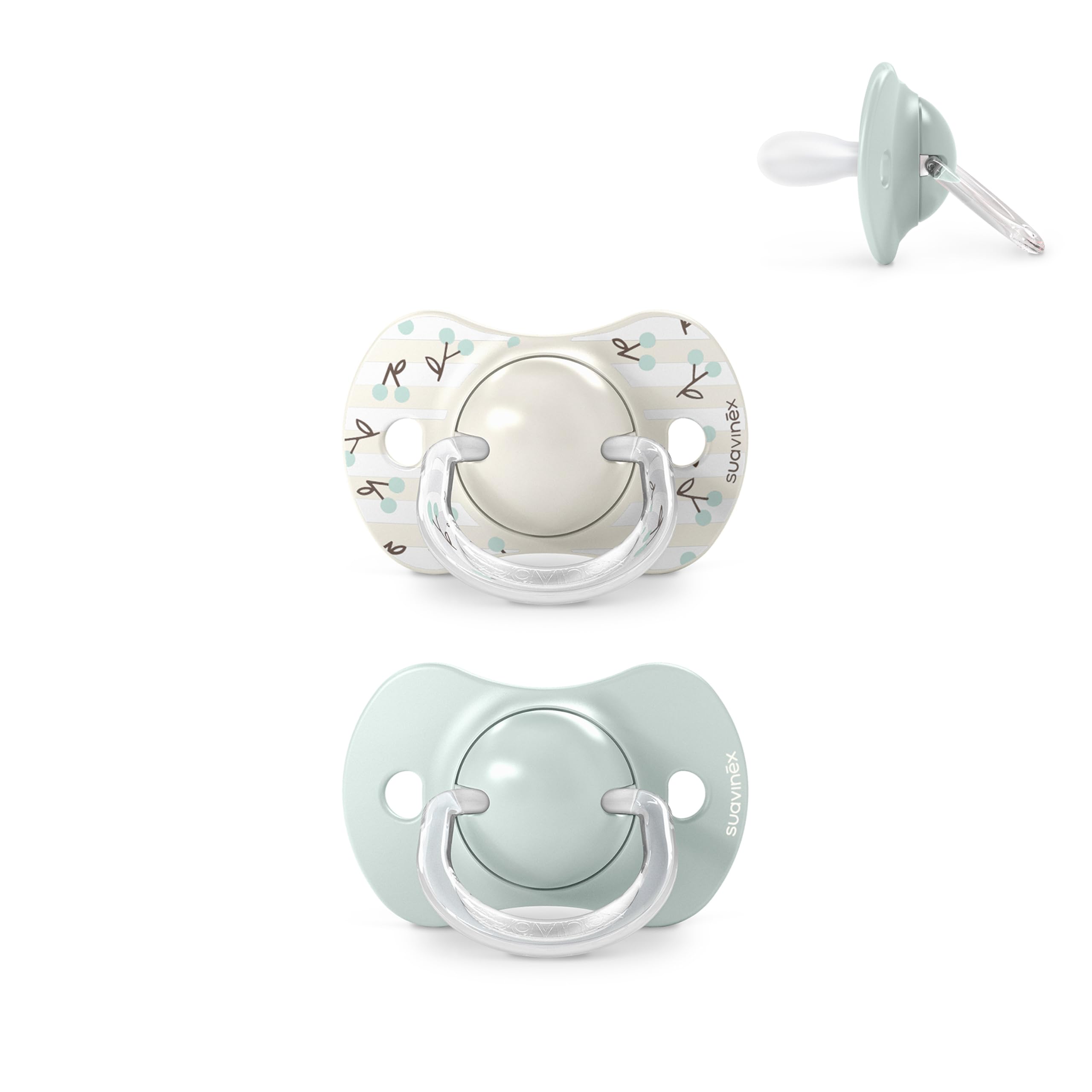 suavinex-sx-pro-ciuccio-silicone-simmetrico-0-6-mesi-birdies-verde-x2 image 1