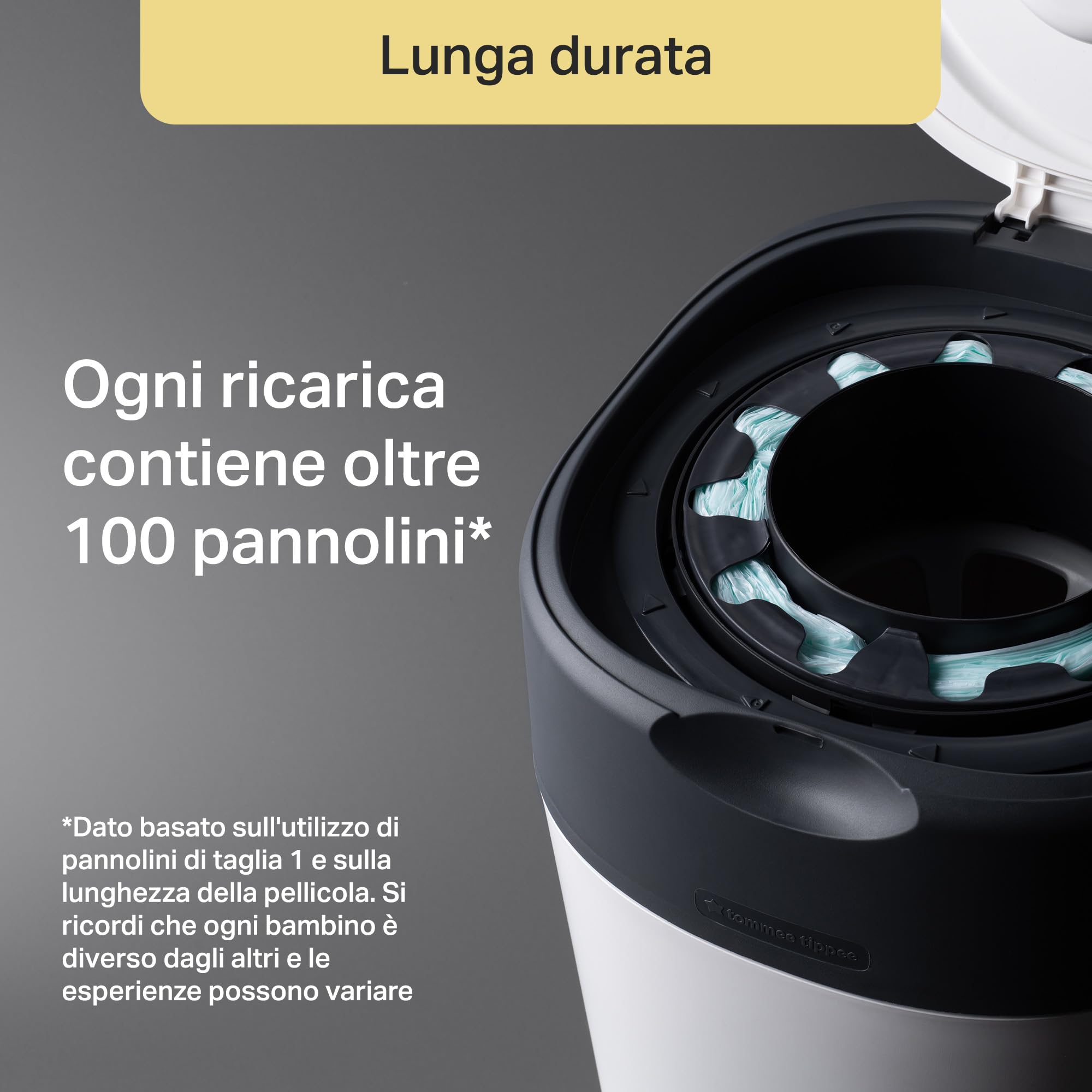 tommee-tippee-twist-click-mangiapannolini-starter-set-con-6-ricariche-bianco image 7