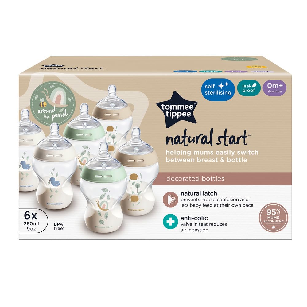 tommee-tippee-natural-start-biberon-anti-colica-260ml-decorato-6-pezzi image 2
