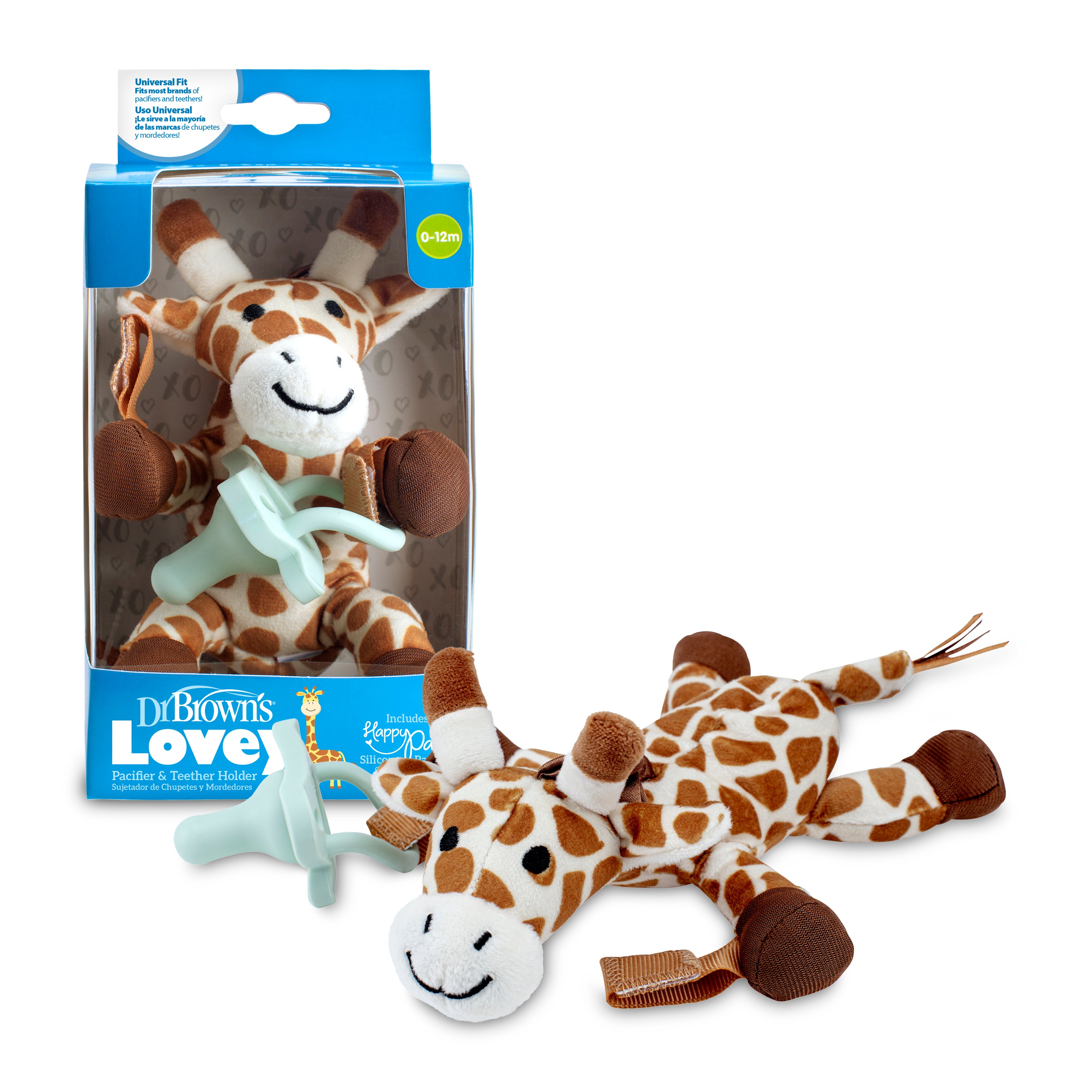dr-brown-s-lovey-portaciuccio-e-massaggiagengive-giraffa-con-happypaci-in-silico image 4