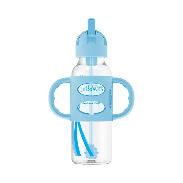 dr-brown-s-milestones-borraccia-sippy-straw-250-ml-con-manici-silicone image 1