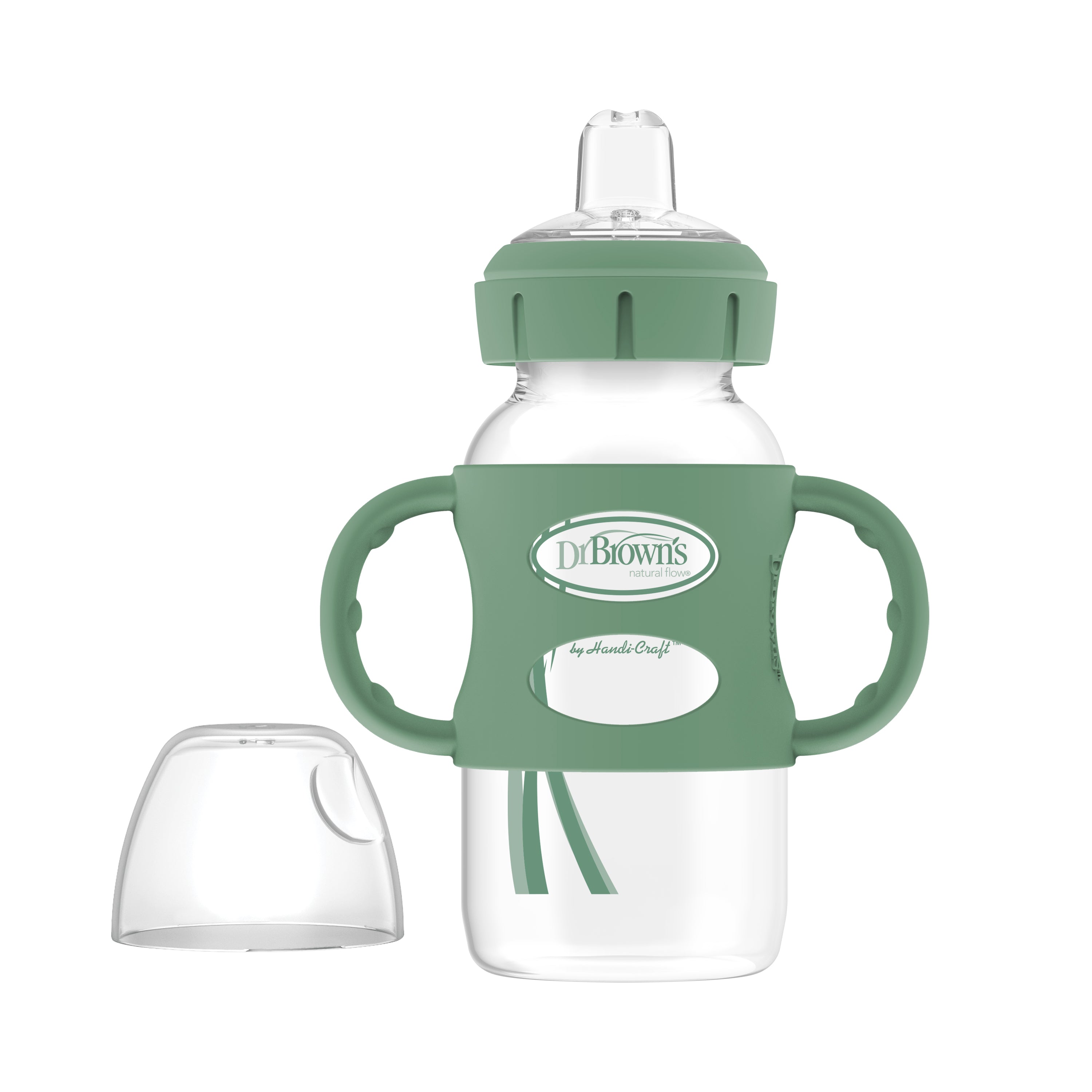 dr-brown-s-milestones-wide-neck-270-ml-biberon-sippy-con-manici image 2