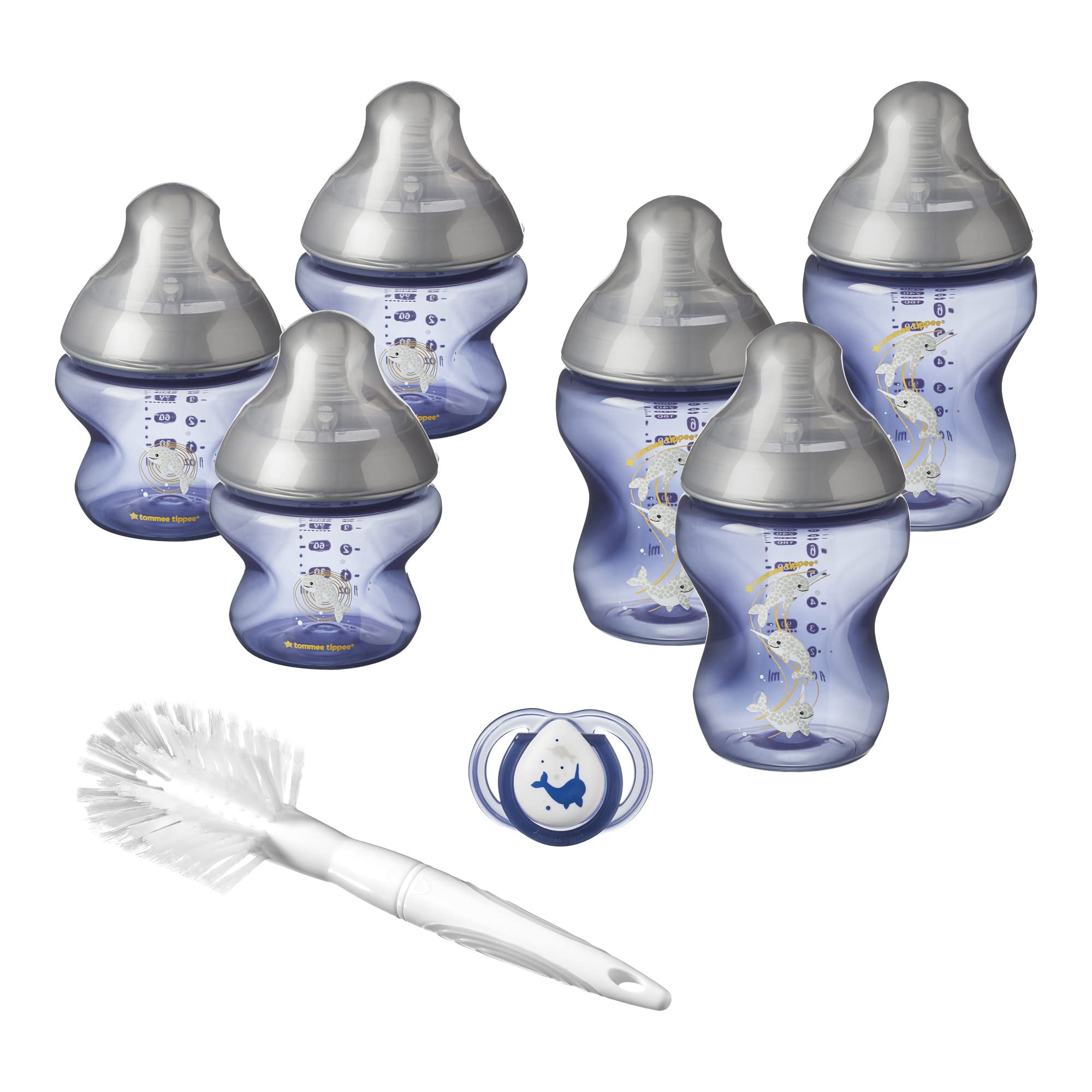 tommee-tippee-closer-to-nature-kit-neonato-6-biberon-succhietto-scovolino image 8