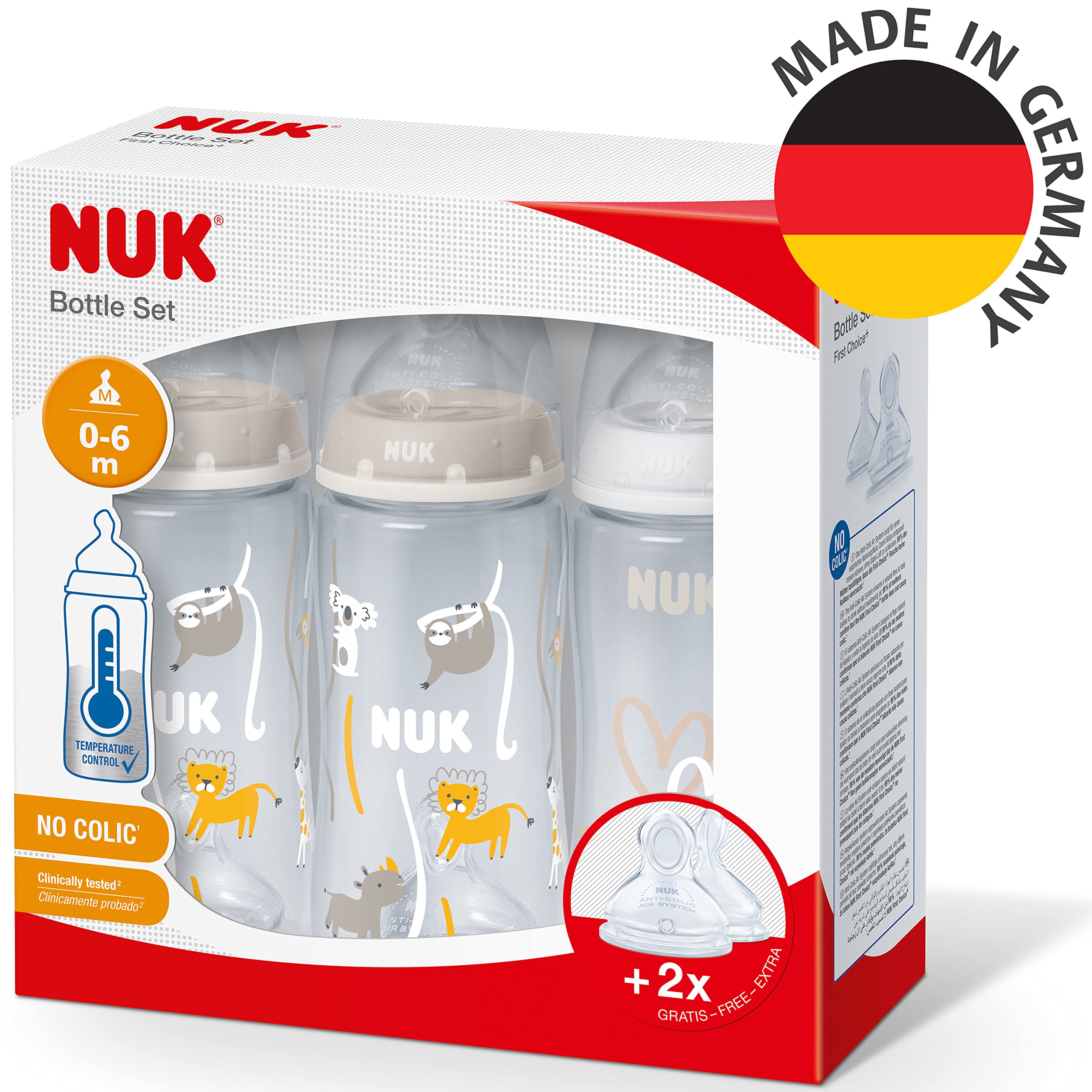 nuk-first-choice-set-biberon-300-ml-0-6-mesi-beige-con-2-tettarelle-extra-6-pezz image 7