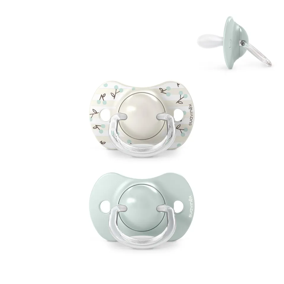 suavinex-sx-pro-ciuccio-silicone-simmetrico-0-6-mesi-birdies-verde-x2 image 1