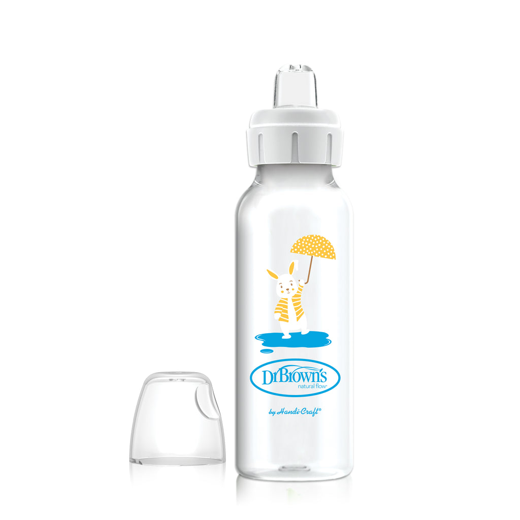dr-brown-s-milestones-biberon-sippy-stretto-250-ml-con-beccuccio-6m-2 image 1