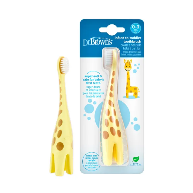 dr-brown-s-spazzolino-giraffa-neonato-beb-0-1pz image 1