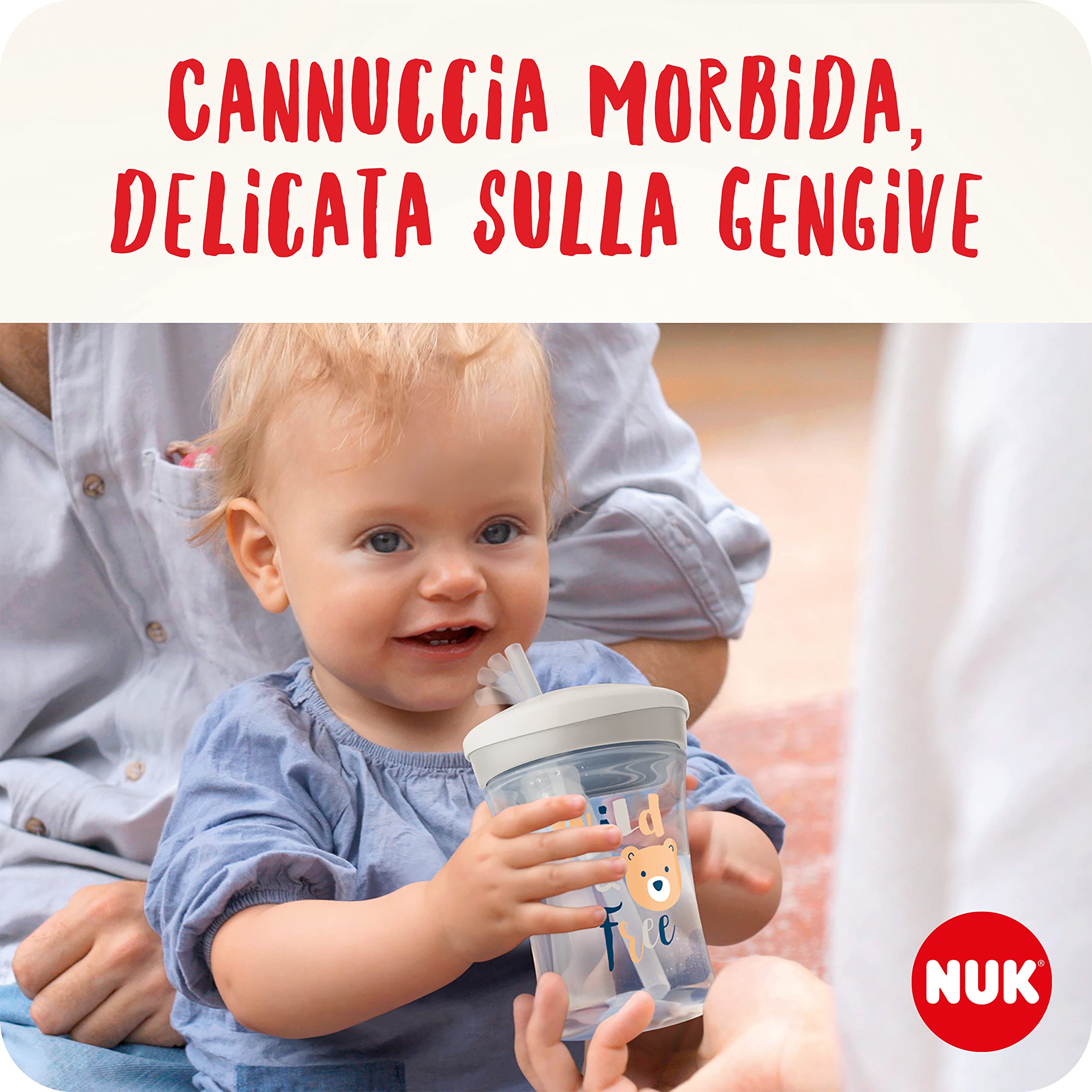 nuk-action-cup-230-ml-con-cannuccia-morbida-12-mesi-cuore-neutro image 2
