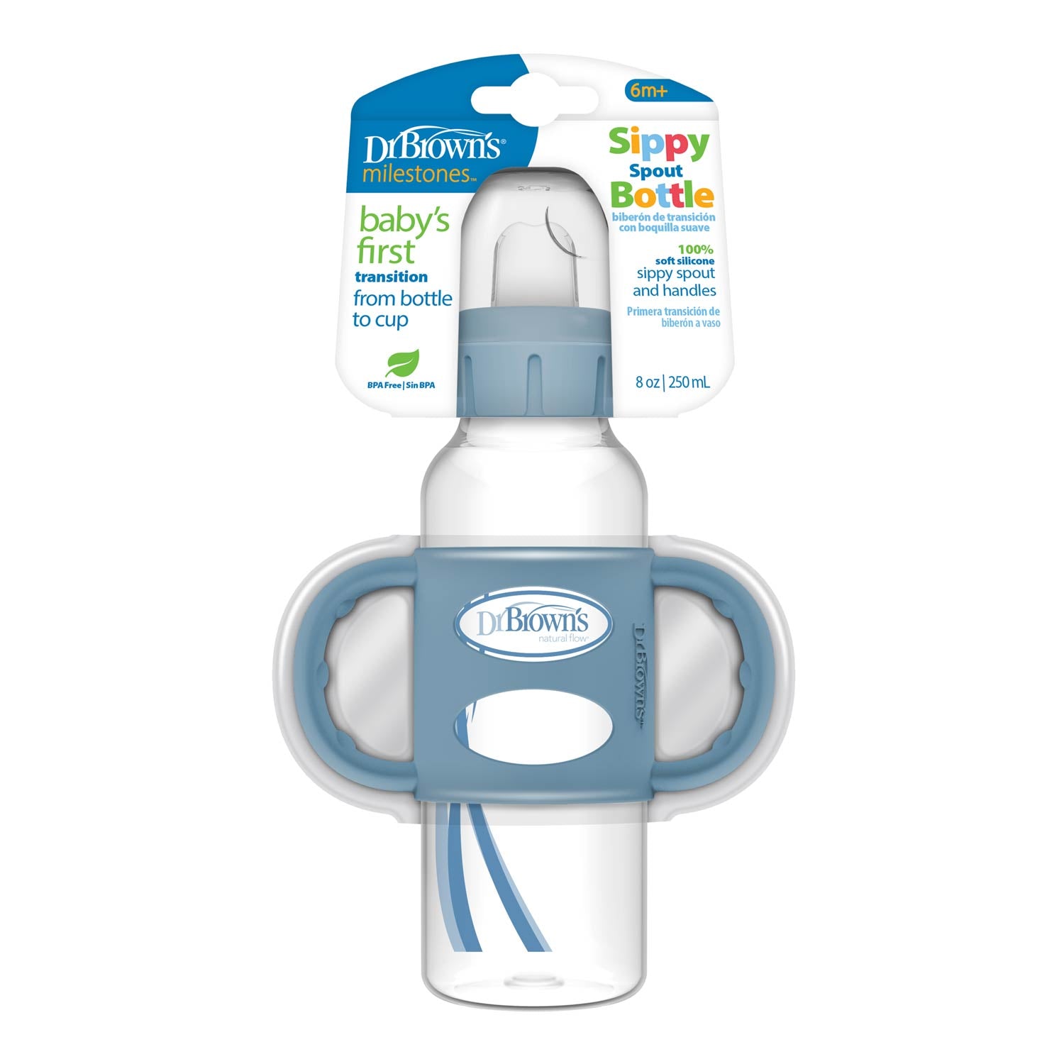 dr-brown-s-milestones-biberon-con-beccuccio-e-manici-250-ml image 3