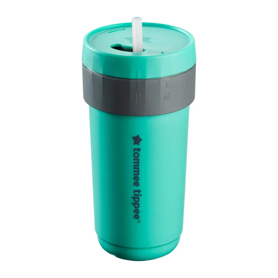 tommee-tippee-3-in-1-insulated-convertible-cup-18m-300ml-teal image 1