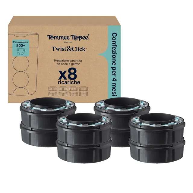 tommee-tippee-twist-click-ricariche-mangiapannolini-8x10-5m image 1