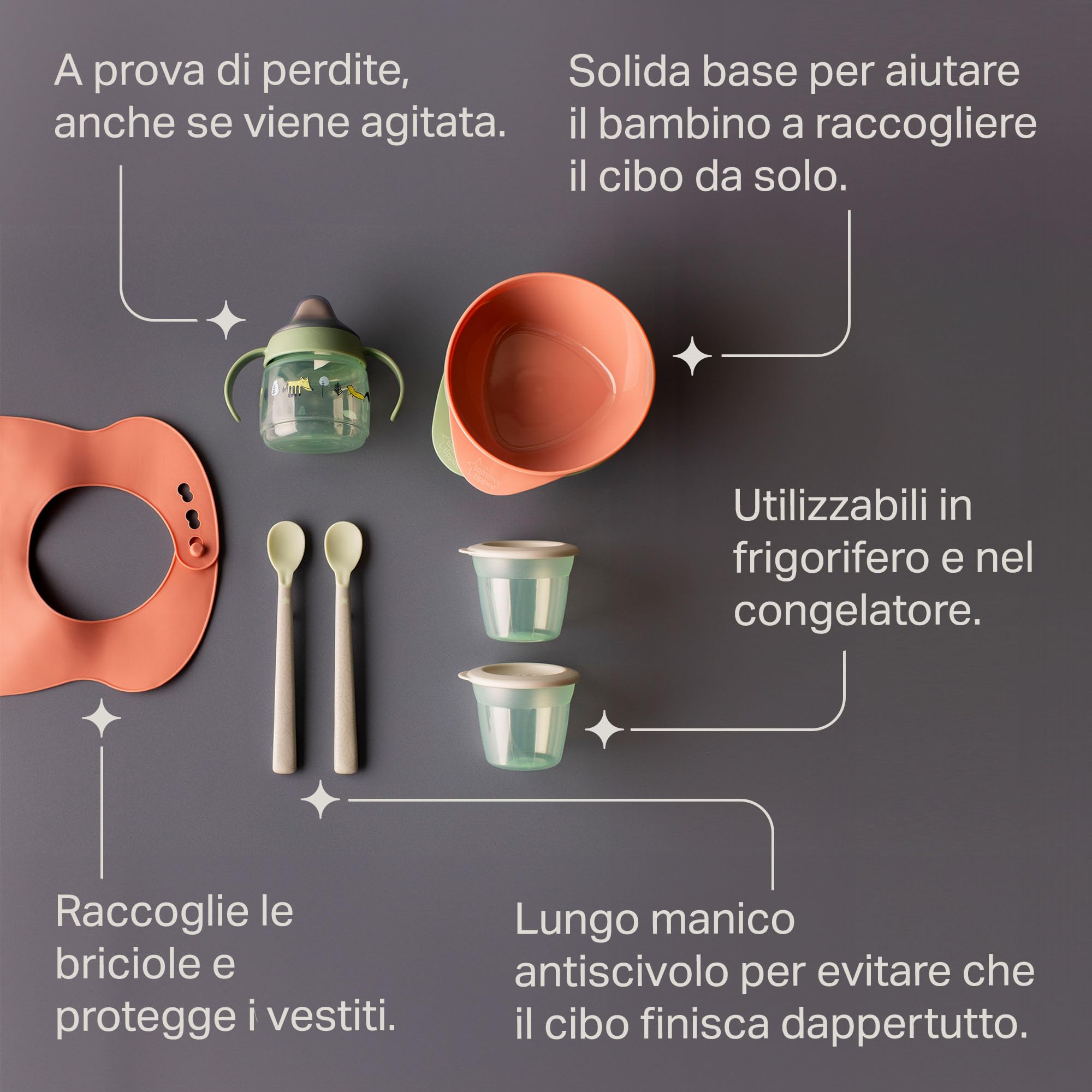 tommee-tippee-starter-kit-svezzamento-4m-con-ciotole-tazza-antigoccia-cucchiai-e image 4