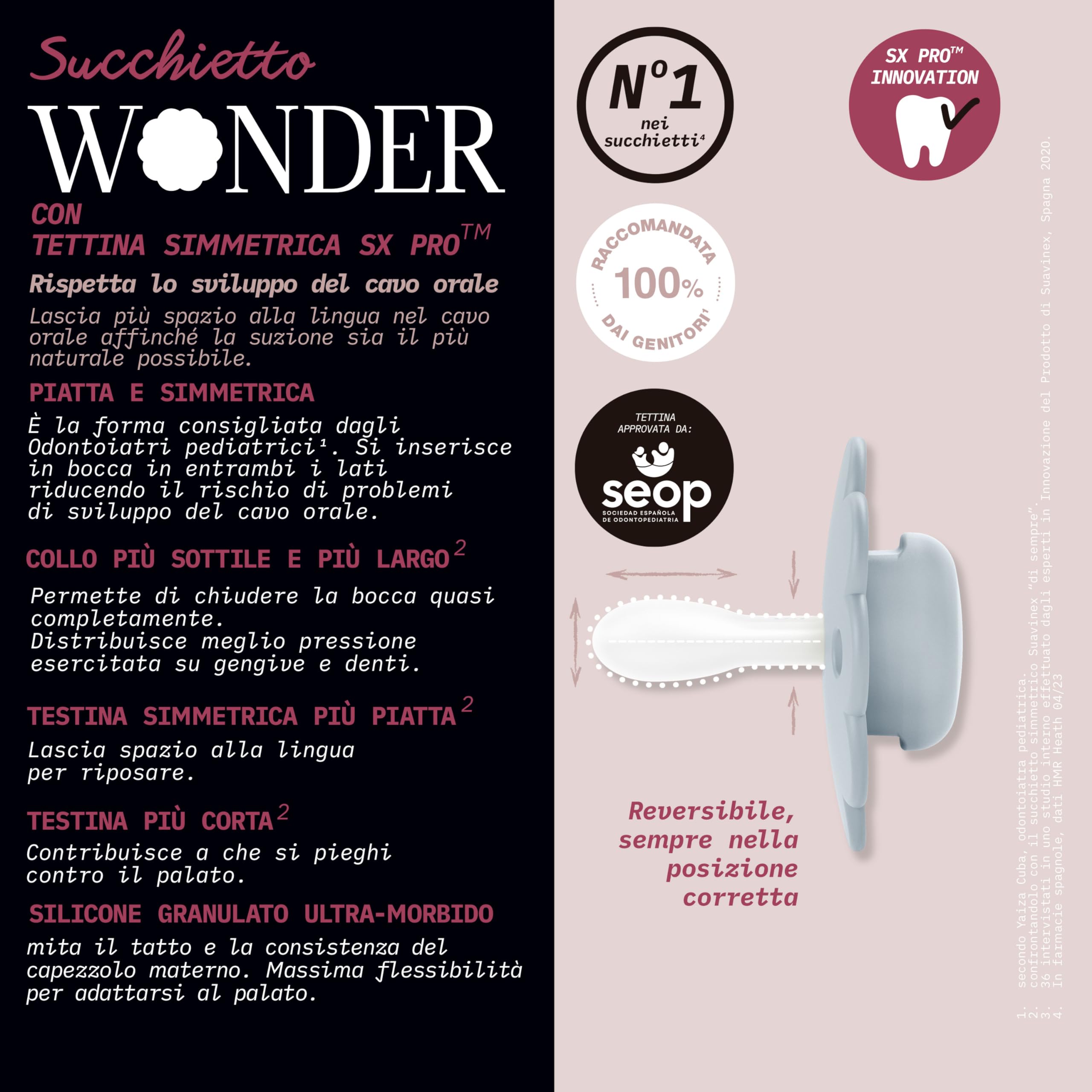 suavinex-wonder-ciuccio-6-18-mesi-tettarella-sx-pro-silicone-blu-verde-2-pezzi image 7